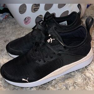 Puma Black and White Athletic Shoes